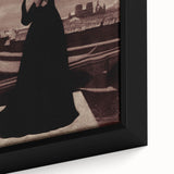 Dark Academia Wall Art - Vintage Gothic Print of Mysterious Woman in Black