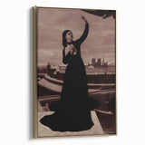 Dark Academia Wall Art - Vintage Gothic Print of Mysterious Woman in Black