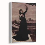 Dark Academia Wall Art - Vintage Gothic Print of Mysterious Woman in Black