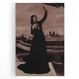 Dark Academia Wall Art - Vintage Gothic Print of Mysterious Woman in Black