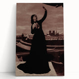 Dark Academia Wall Art - Vintage Gothic Print of Mysterious Woman in Black