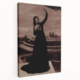Dark Academia Wall Art - Vintage Gothic Print of Mysterious Woman in Black