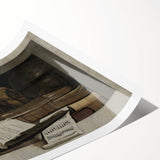 Dark Academia Wall Art – Still Life with Owl, Books, and Violin