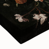 Dark Floral Wreath Art: Portrait Surrounding Flowers Wall Art Decor