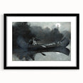 Dark Moody Wall Art - Moonlit River Journey - Moody Interior Art