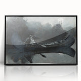 Dark Moody Wall Art - Moonlit River Journey - Moody Interior Art