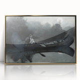 Dark Moody Wall Art - Moonlit River Journey - Moody Interior Art
