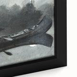 Dark Moody Wall Art - Moonlit River Journey - Moody Interior Art