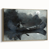 Dark Moody Wall Art - Moonlit River Journey - Moody Interior Art