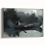 Dark Moody Wall Art - Moonlit River Journey - Moody Interior Art