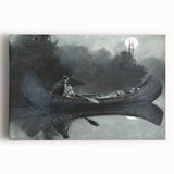 Dark Moody Wall Art - Moonlit River Journey - Moody Interior Art