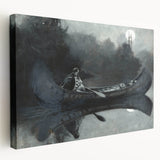 Dark Moody Wall Art - Moonlit River Journey - Moody Interior Art