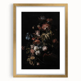 Dramatic Dark Floral Art: Moody Bouquet Wall Print for Interior Decor