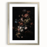 Dramatic Dark Floral Art: Moody Bouquet Wall Print for Interior Decor