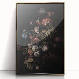 Dramatic Dark Floral Art: Moody Bouquet Wall Print for Interior Decor