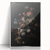 Dramatic Dark Floral Art: Moody Bouquet Wall Print for Interior Decor