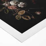 Dramatic Dark Floral Art: Moody Bouquet Wall Print for Interior Decor