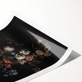 Dramatic Dark Floral Art: Moody Bouquet Wall Print for Interior Decor