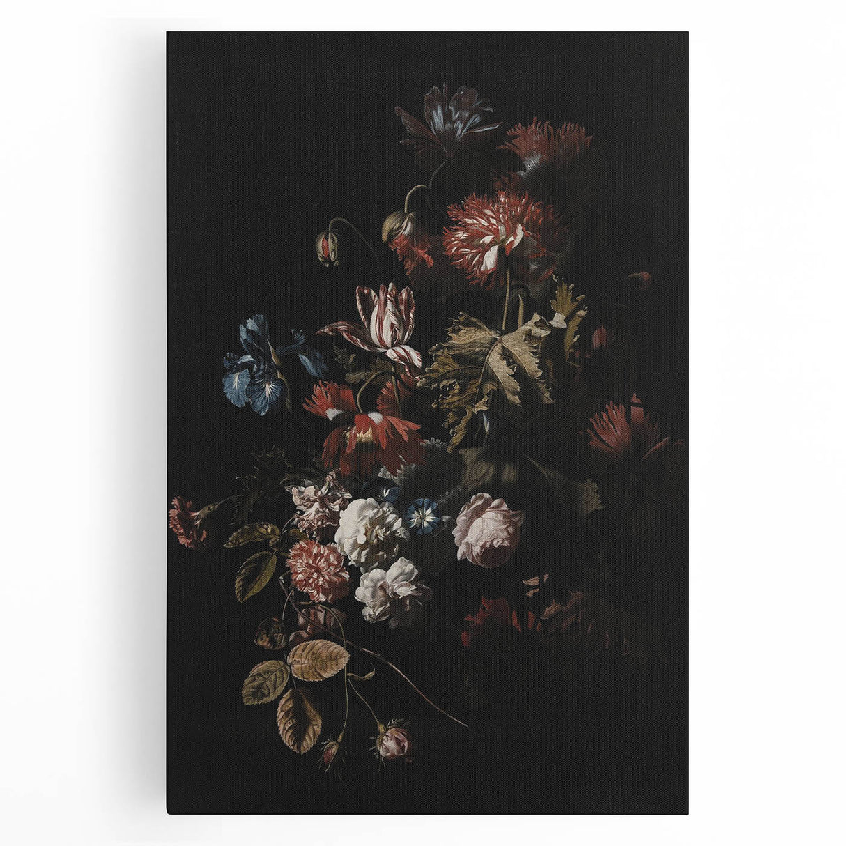 Dramatic Dark Floral Art: Moody Bouquet Wall Print for Interior Decor