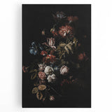 Dramatic Dark Floral Art: Moody Bouquet Wall Print for Interior Decor