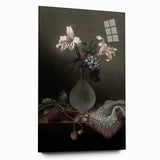 Dark Moody Wall Art: Dramatic Floral Still Life for Timeless Interiors