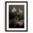 Dark Moody Wall Art: Dramatic Floral Still Life for Timeless Interiors