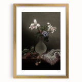 Dark Moody Wall Art: Dramatic Floral Still Life for Timeless Interiors