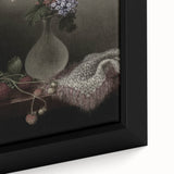 Dark Moody Wall Art: Dramatic Floral Still Life for Timeless Interiors