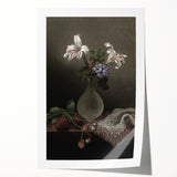 Dark Moody Wall Art: Dramatic Floral Still Life for Timeless Interiors
