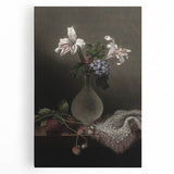 Dark Moody Wall Art: Dramatic Floral Still Life for Timeless Interiors