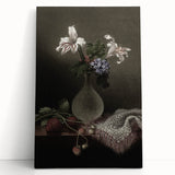 Dark Moody Wall Art: Dramatic Floral Still Life for Timeless Interiors