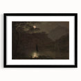 Dark Moody Wall Art - Atmospheric Moonlit Landscape for Timeless Decor