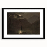Dark Moody Wall Art - Atmospheric Moonlit Landscape for Timeless Decor