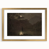 Dark Moody Wall Art - Atmospheric Moonlit Landscape for Timeless Decor