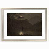 Dark Moody Wall Art - Atmospheric Moonlit Landscape for Timeless Decor