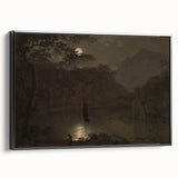 Dark Moody Wall Art - Atmospheric Moonlit Landscape for Timeless Decor