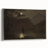 Dark Moody Wall Art - Atmospheric Moonlit Landscape for Timeless Decor