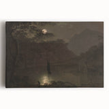 Dark Moody Wall Art - Atmospheric Moonlit Landscape for Timeless Decor