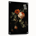 Dark Moody Wall Art - Timeless Floral Arrangement for Dramatic Decor