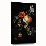 Dark Moody Wall Art - Timeless Floral Arrangement for Dramatic Decor