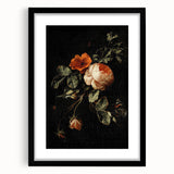 Dark Moody Wall Art - Timeless Floral Arrangement for Dramatic Decor