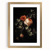 Dark Moody Wall Art - Timeless Floral Arrangement for Dramatic Decor
