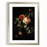 Dark Moody Wall Art - Timeless Floral Arrangement for Dramatic Decor