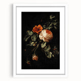 Dark Moody Wall Art - Timeless Floral Arrangement for Dramatic Decor