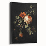 Dark Moody Wall Art - Timeless Floral Arrangement for Dramatic Decor