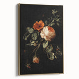 Dark Moody Wall Art - Timeless Floral Arrangement for Dramatic Decor