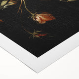 Dark Moody Wall Art - Timeless Floral Arrangement for Dramatic Decor
