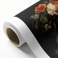 Dark Moody Wall Art - Timeless Floral Arrangement for Dramatic Decor