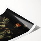 Dark Moody Wall Art - Timeless Floral Arrangement for Dramatic Decor