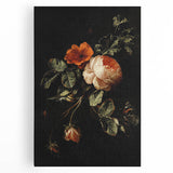 Dark Moody Wall Art - Timeless Floral Arrangement for Dramatic Decor